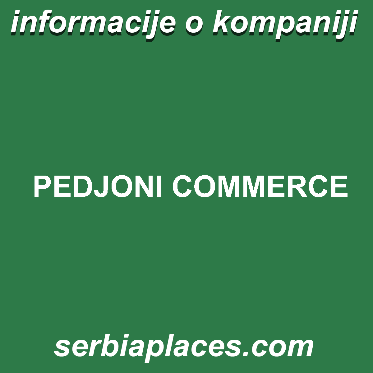 PEDJONI COMMERCE
