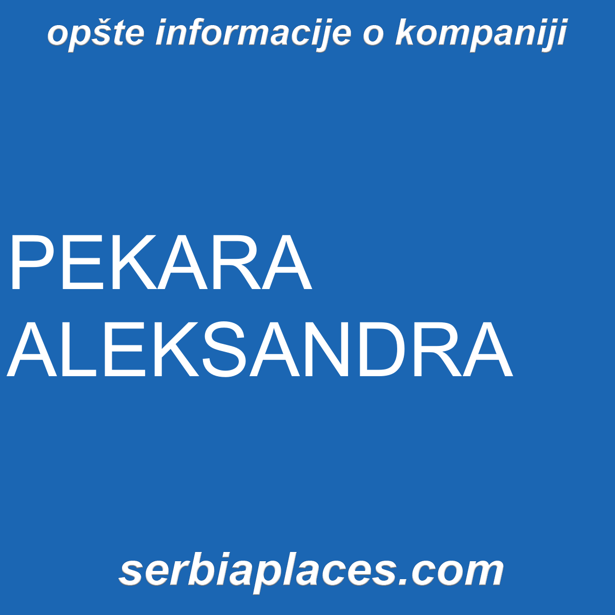 PEKARA ALEKSANDRA