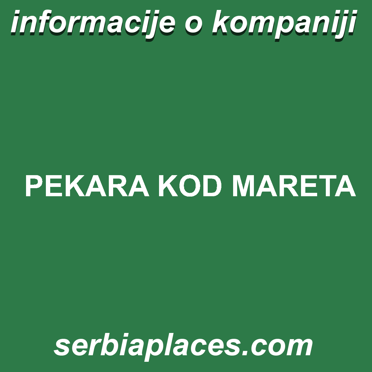 PEKARA KOD MARETA