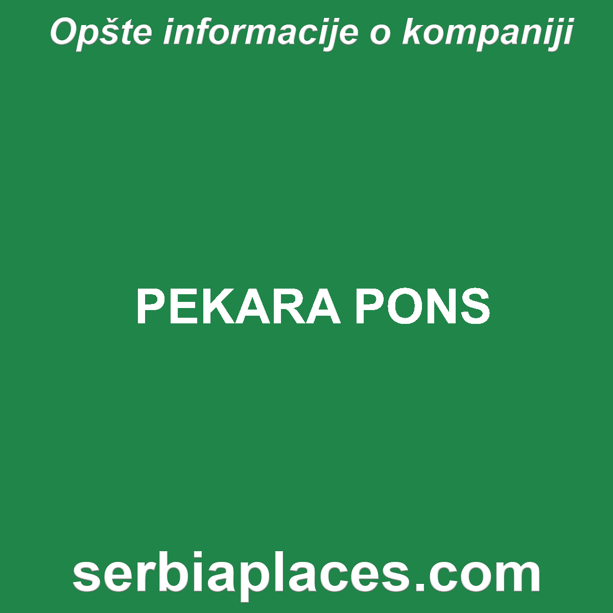 PEKARA PONS