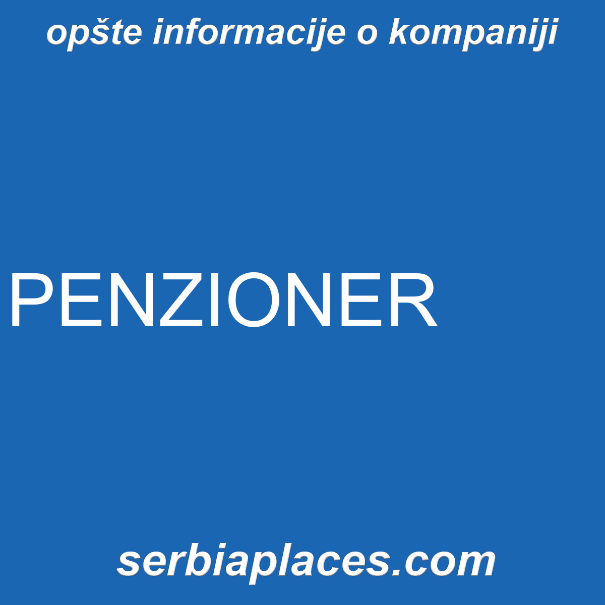 PENZIONER