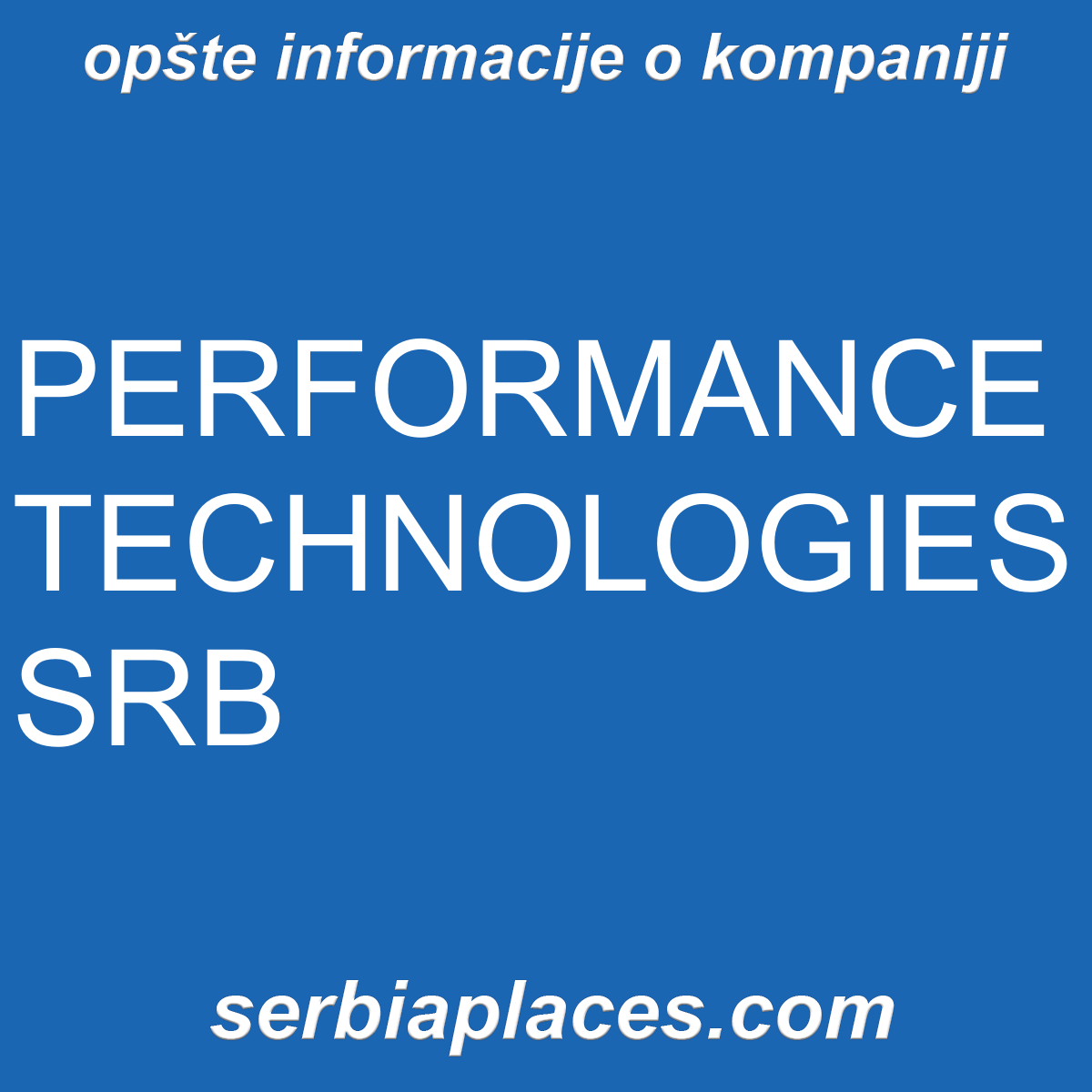 PERFORMANCE TECHNOLOGIES SRB