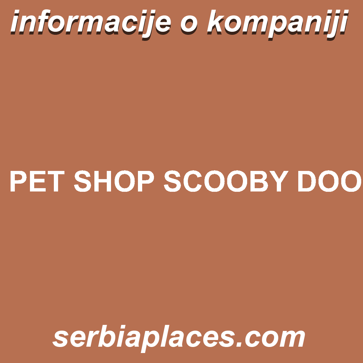 PET SHOP SCOOBY DOO