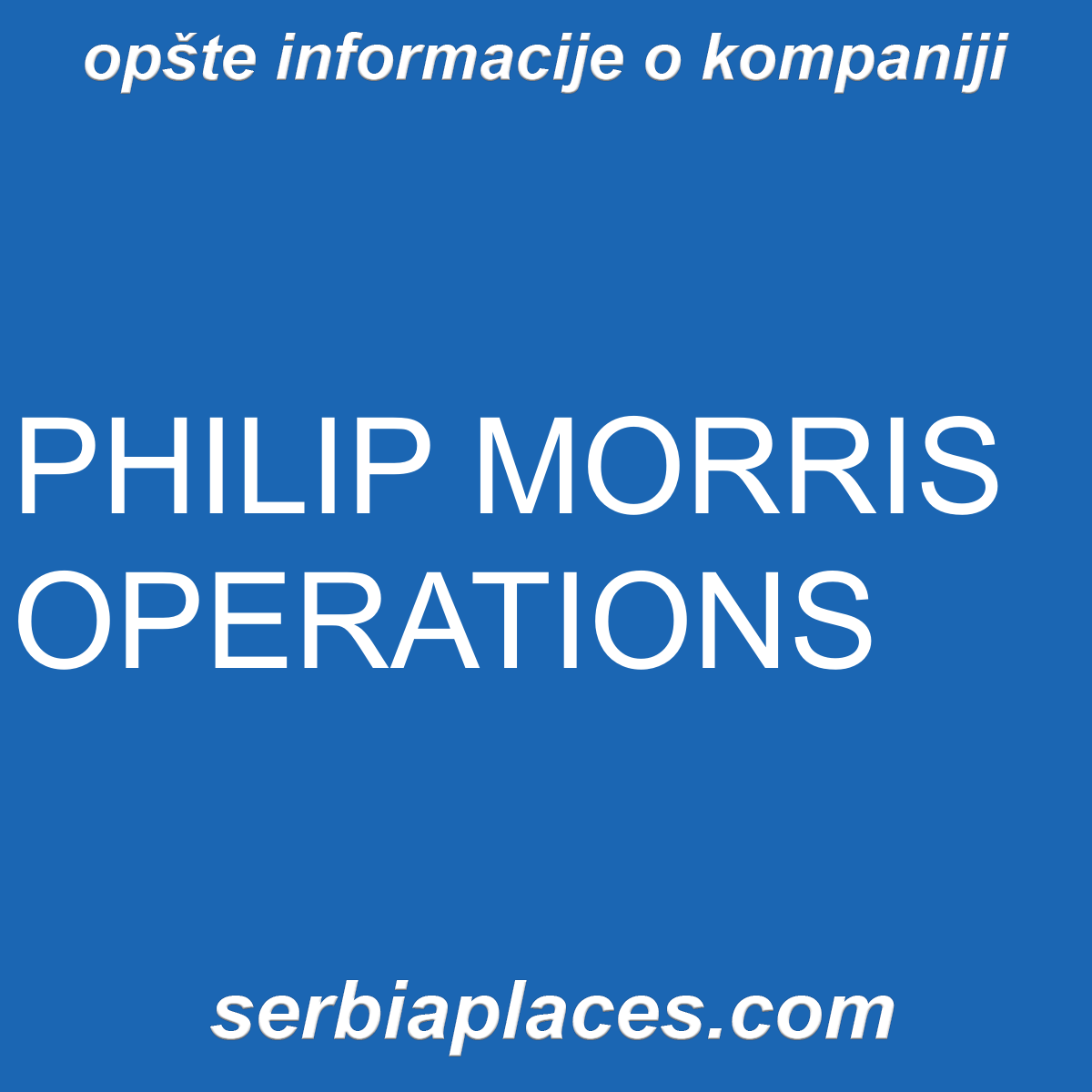 PHILIP MORRIS OPERATIONS