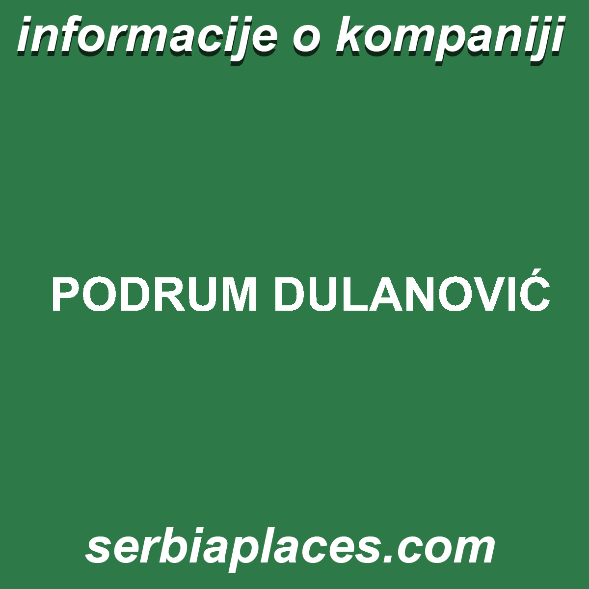 PODRUM DULANOVIĆ