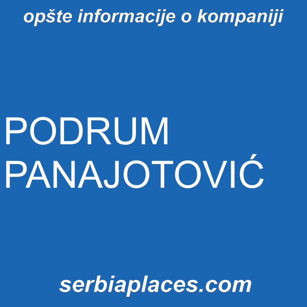 PODRUM PANAJOTOVIĆ