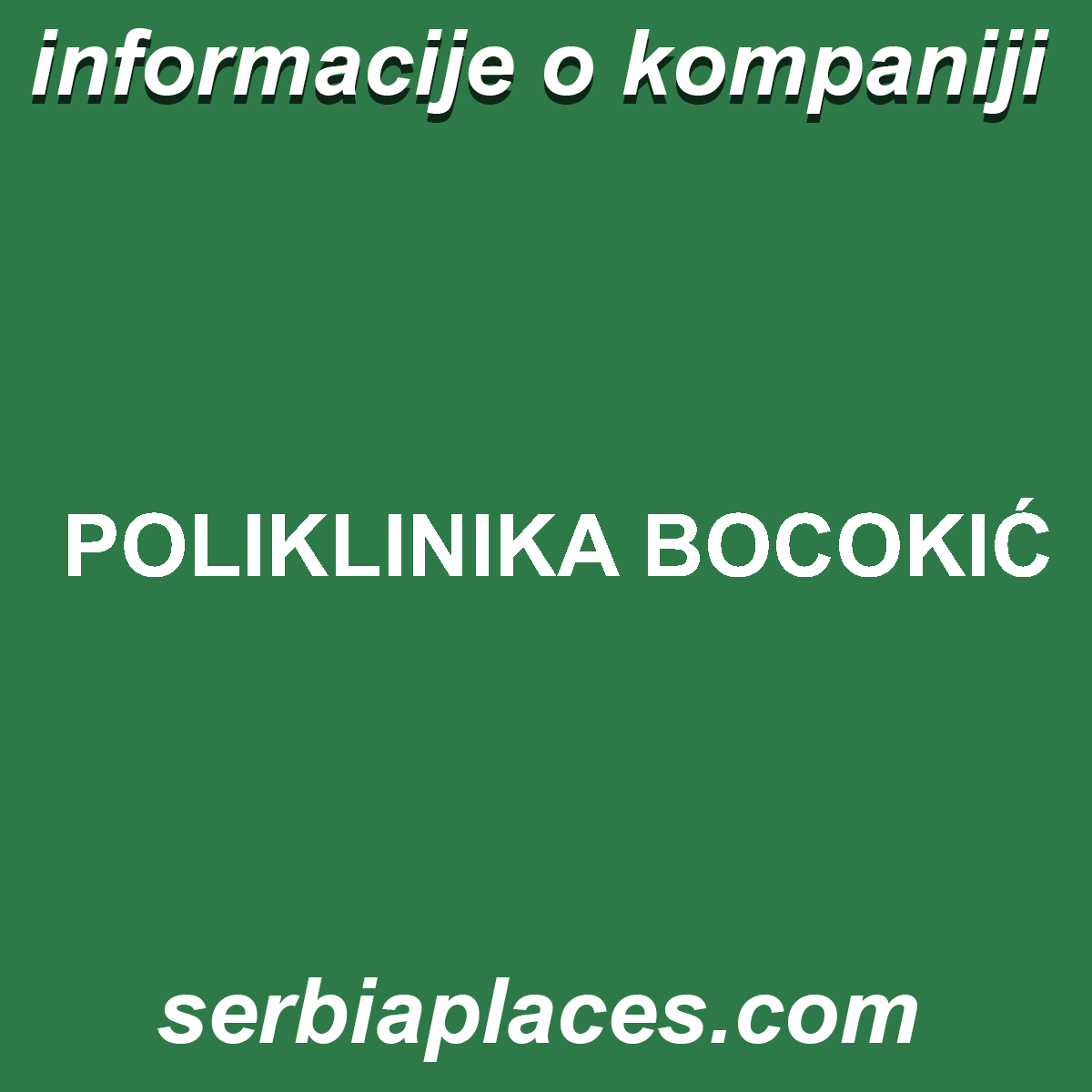 POLIKLINIKA BOCOKIĆ