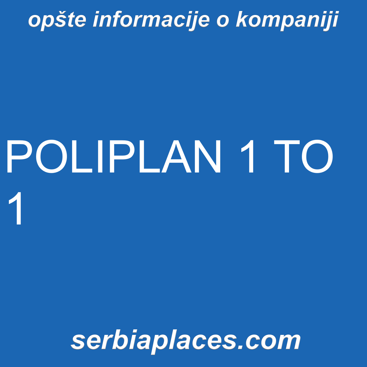 POLIPLAN 1 TO 1