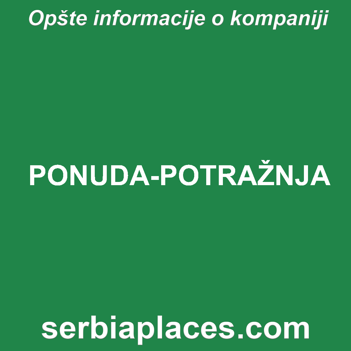 PONUDA-POTRAŽNJA