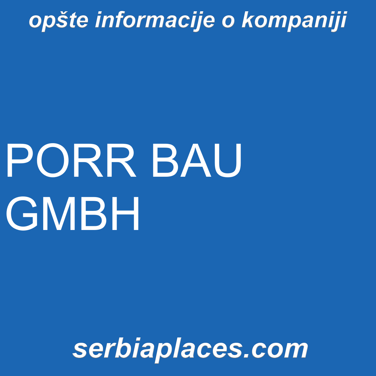 PORR BAU GMBH