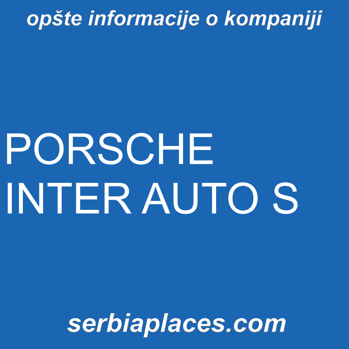 PORSCHE INTER AUTO S