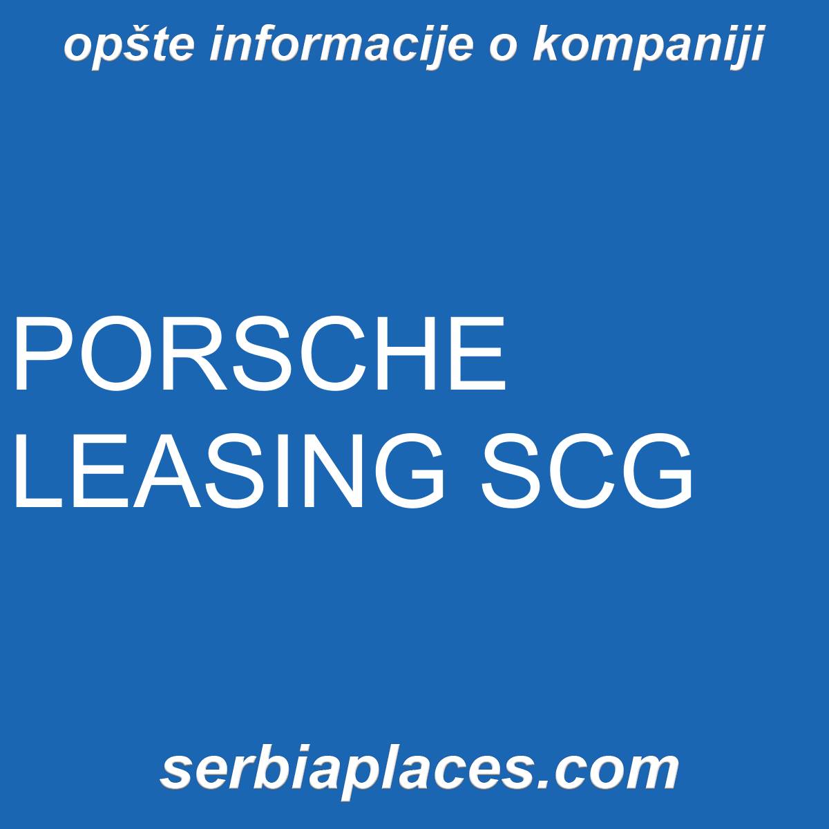 PORSCHE LEASING SCG