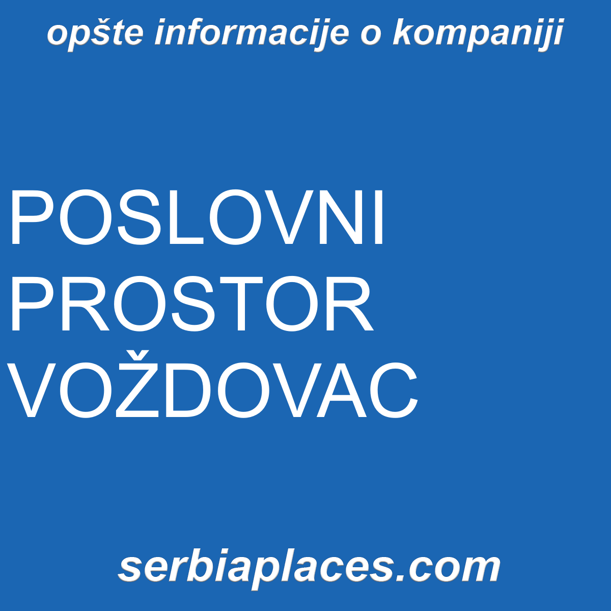 POSLOVNI PROSTOR VOŽDOVAC