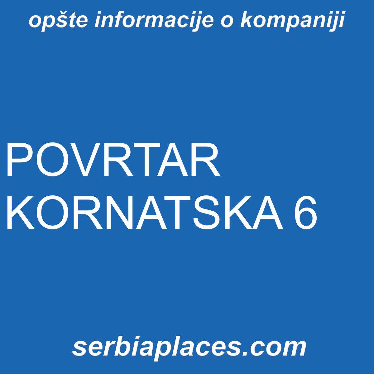 POVRTAR KORNATSKA 6
