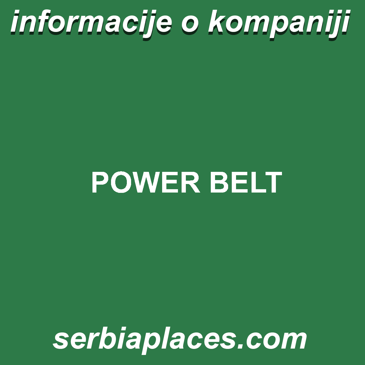 POWER BELT