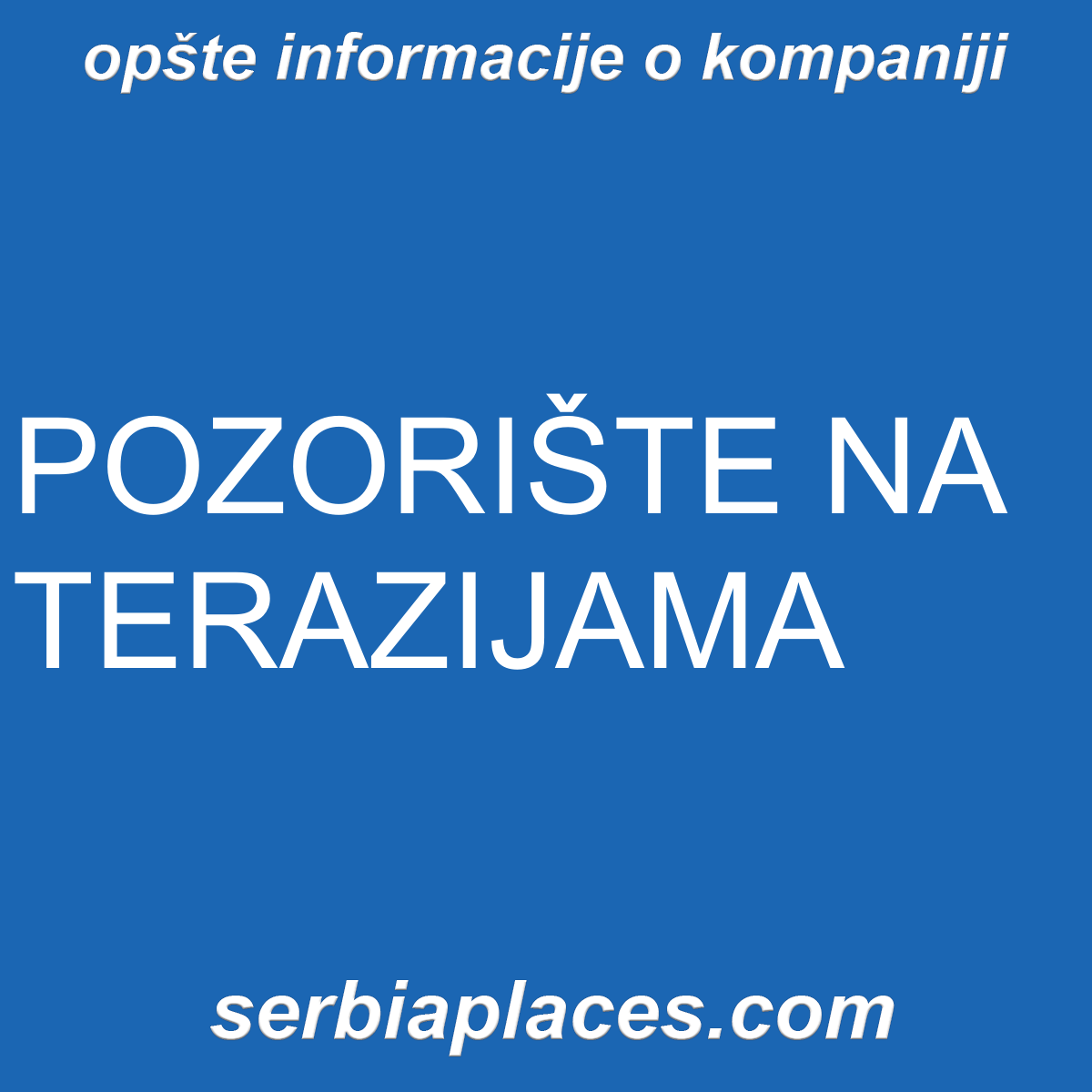 POZORIŠTE NA TERAZIJAMA