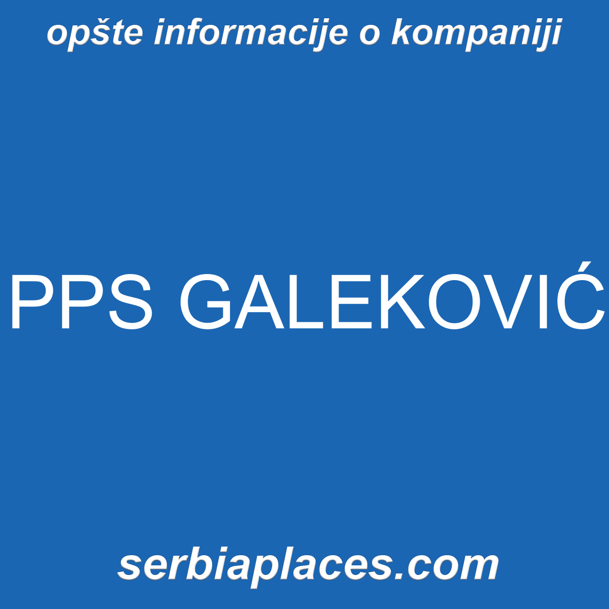 PPS GALEKOVIĆ