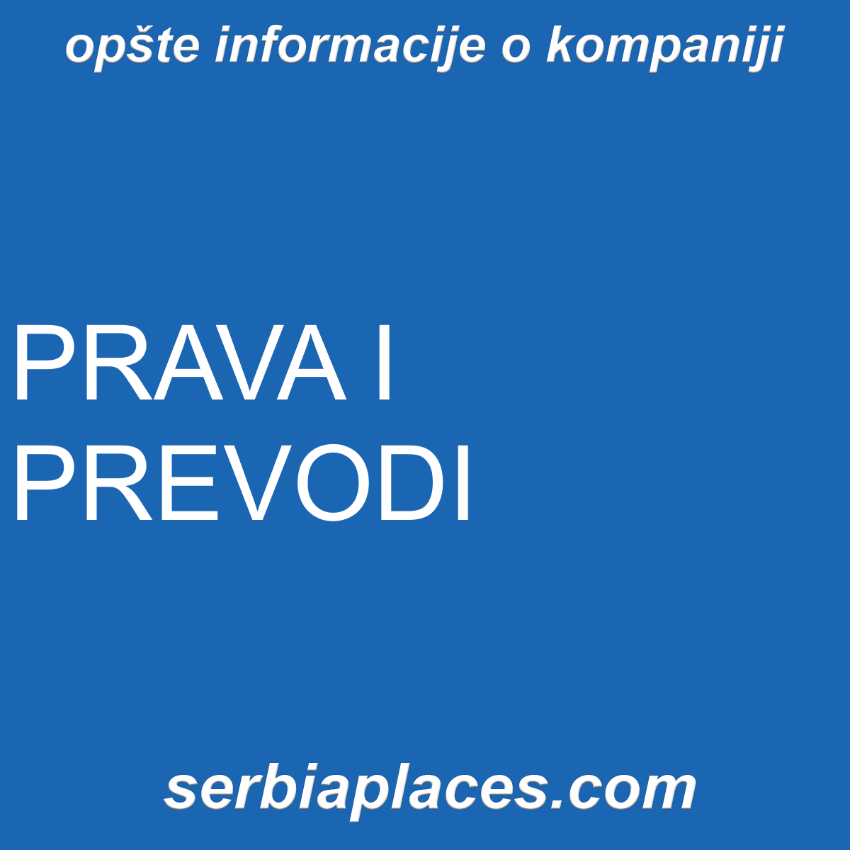 PRAVA I PREVODI