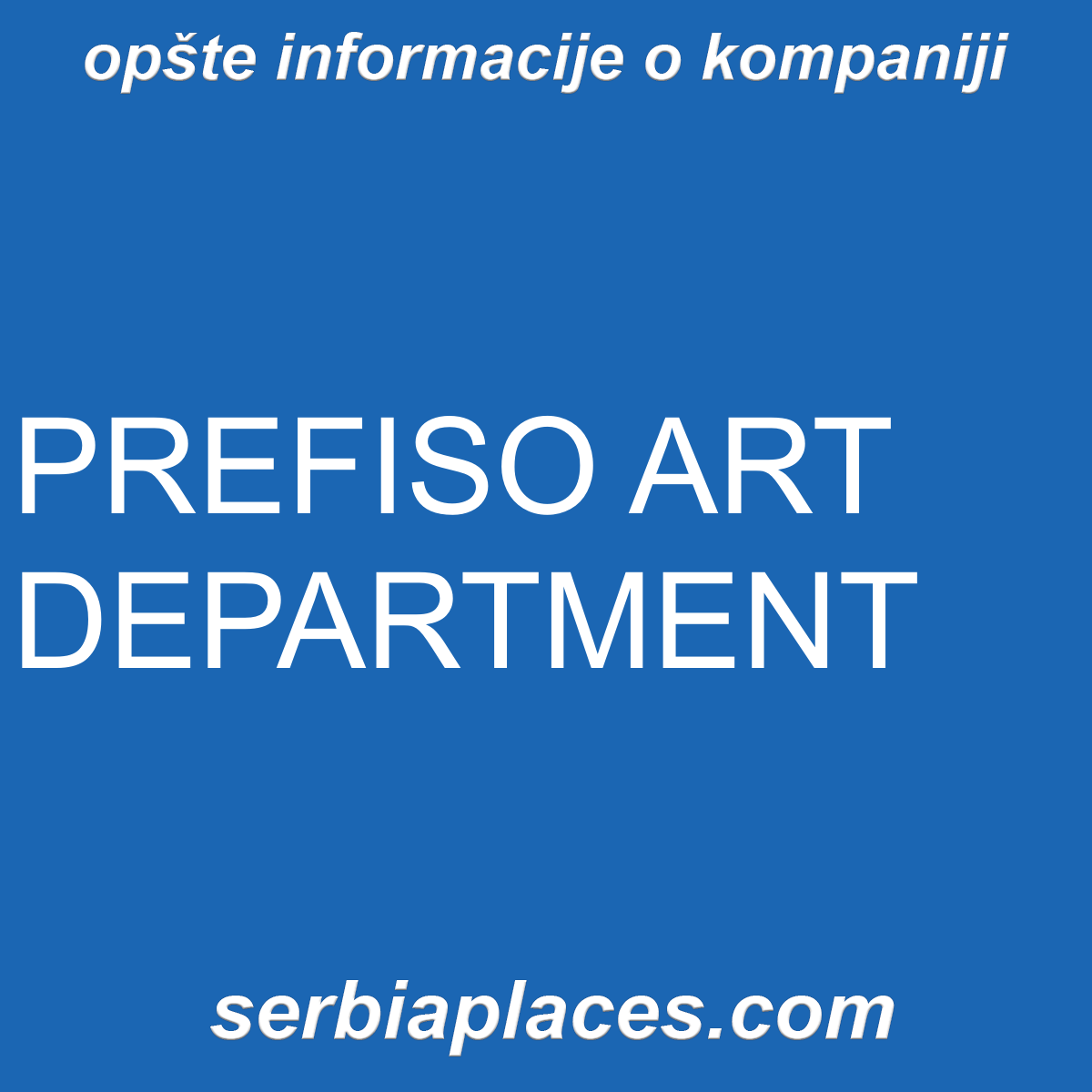 PREFISO ART DEPARTMENT