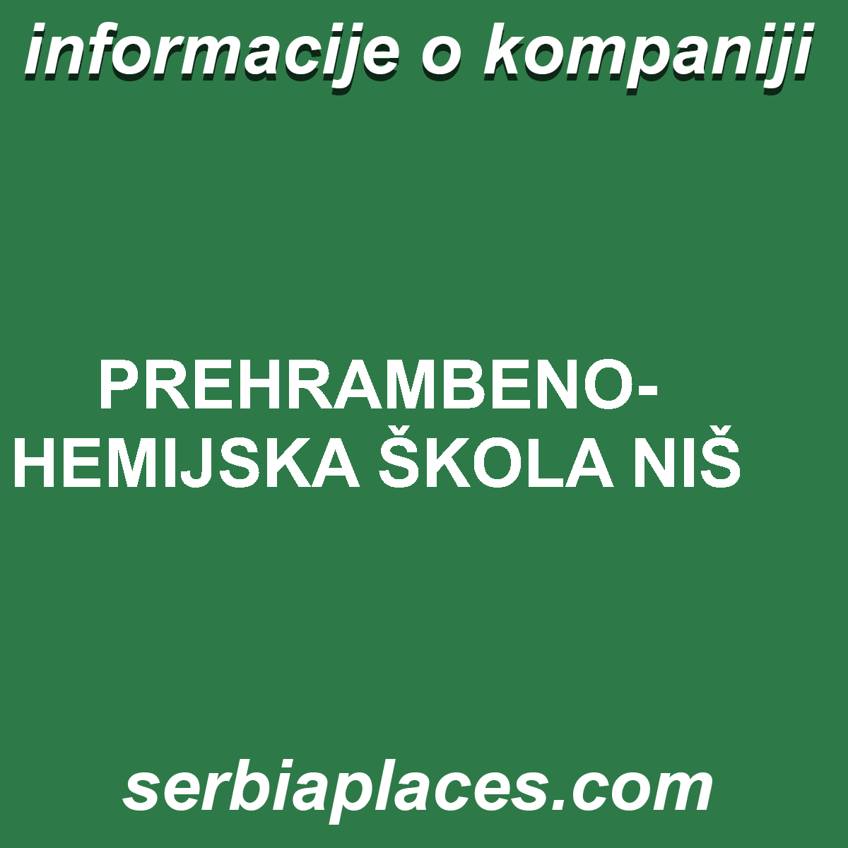 PREHRAMBENO-HEMIJSKA ŠKOLA NIŠ