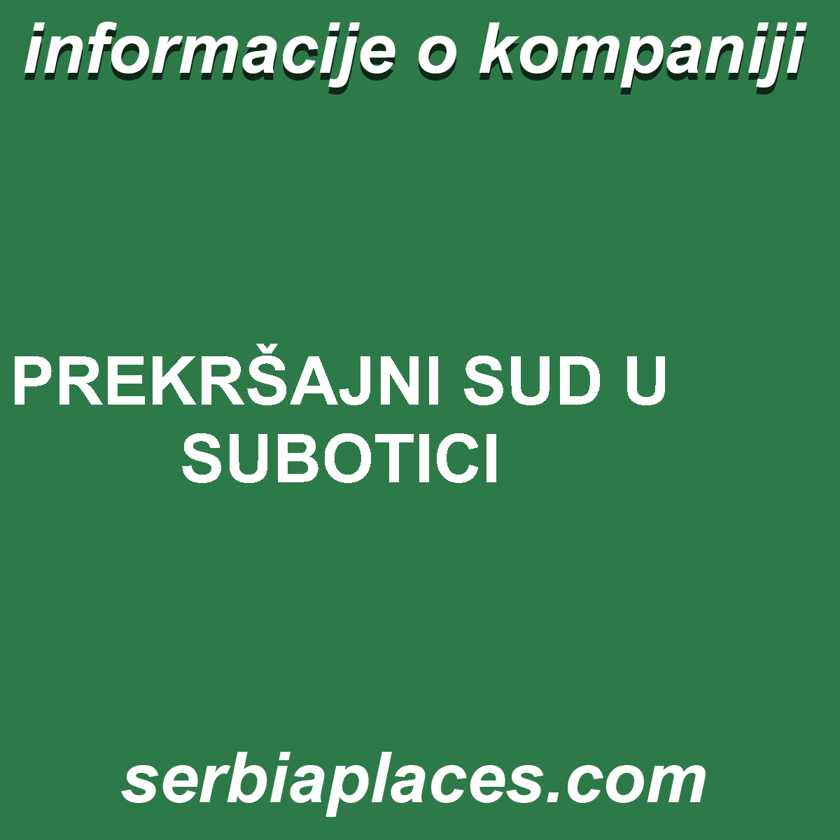 PREKRŠAJNI SUD U SUBOTICI