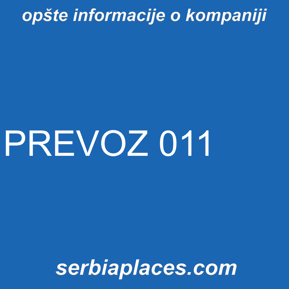PREVOZ 011