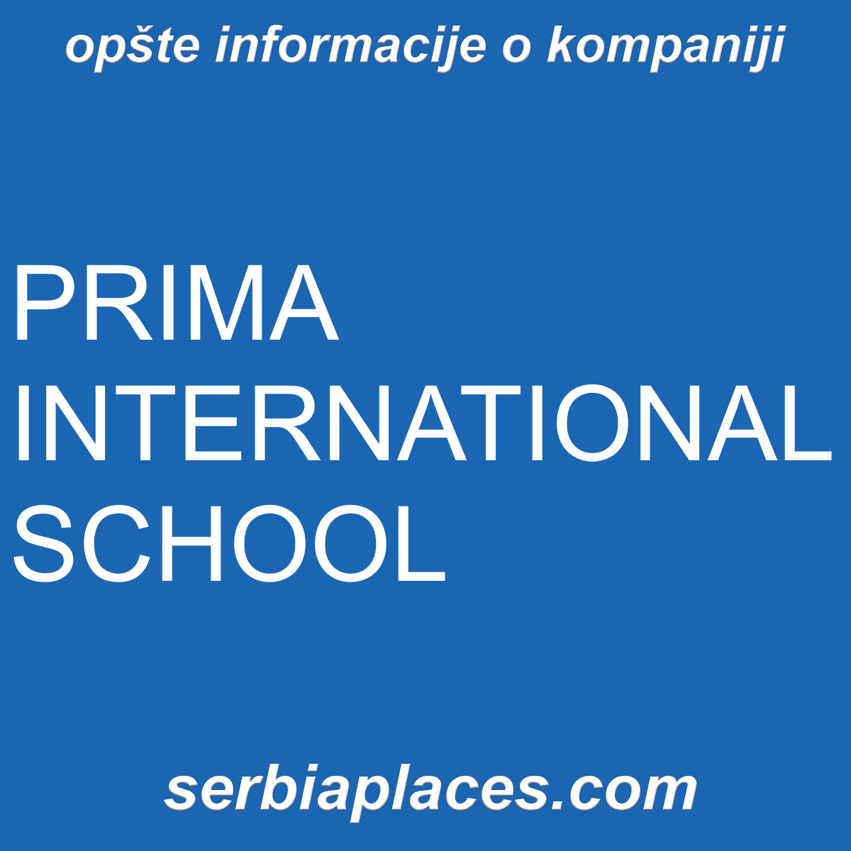 PRIMA INTERNATIONAL SCHOOL