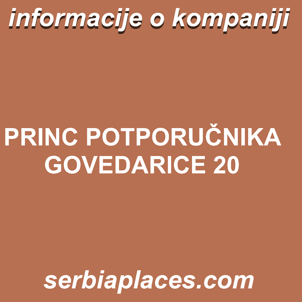 PRINC POTPORUČNIKA GOVEDARICE 20
