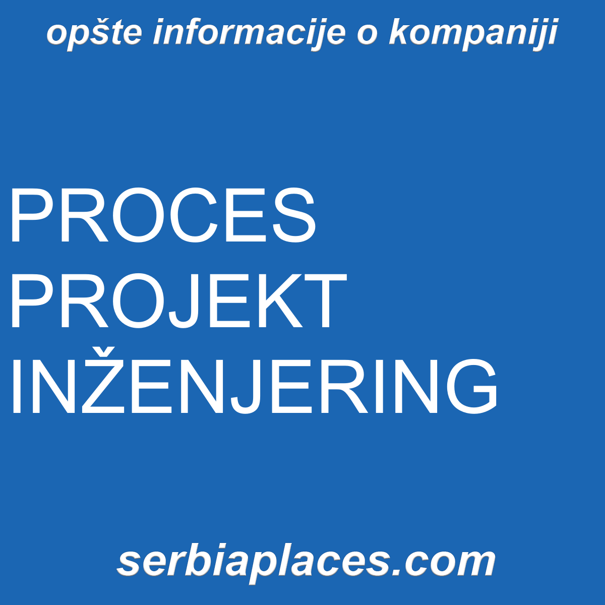 PROCES PROJEKT INŽENJERING