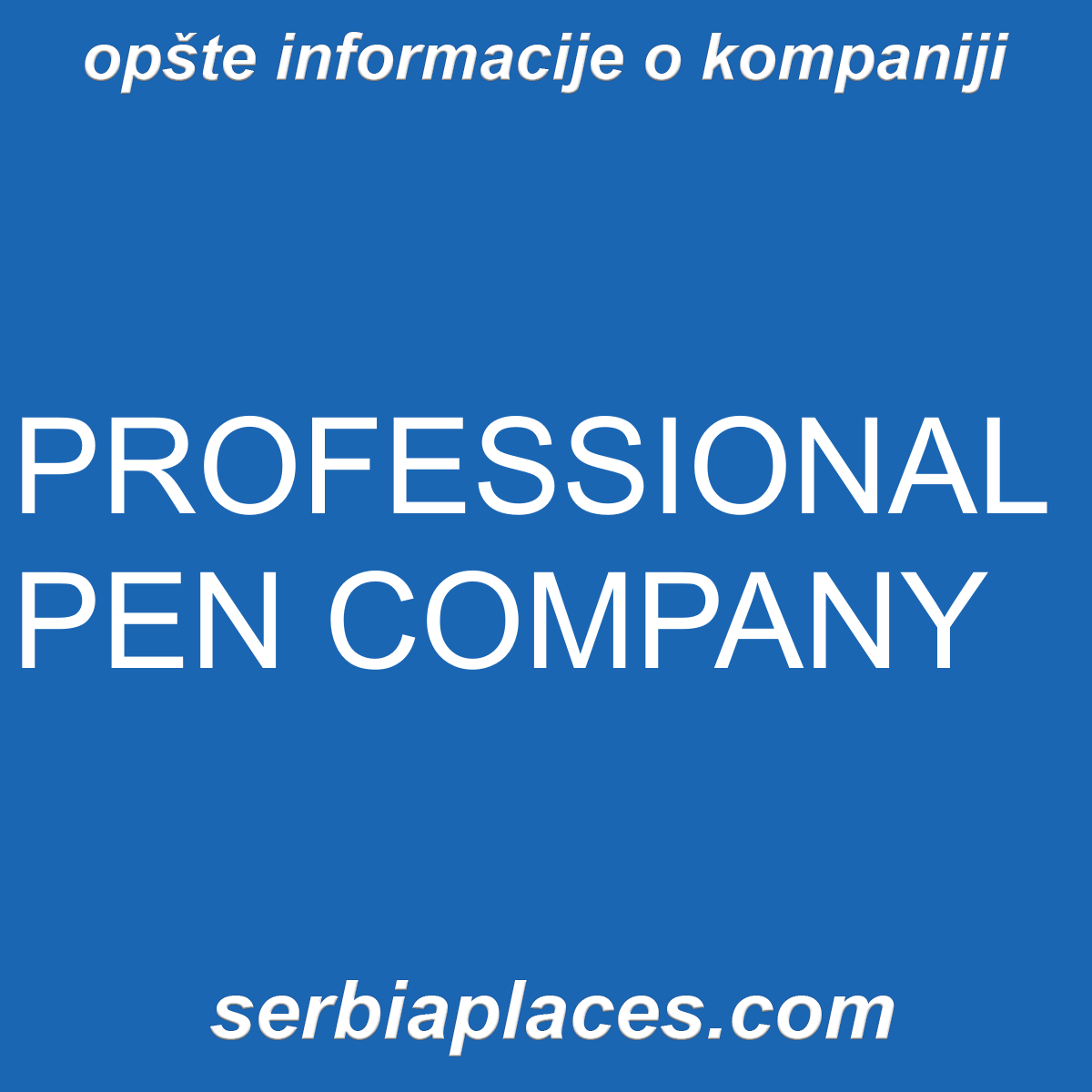 PROFESSIONAL PEN COMPANY