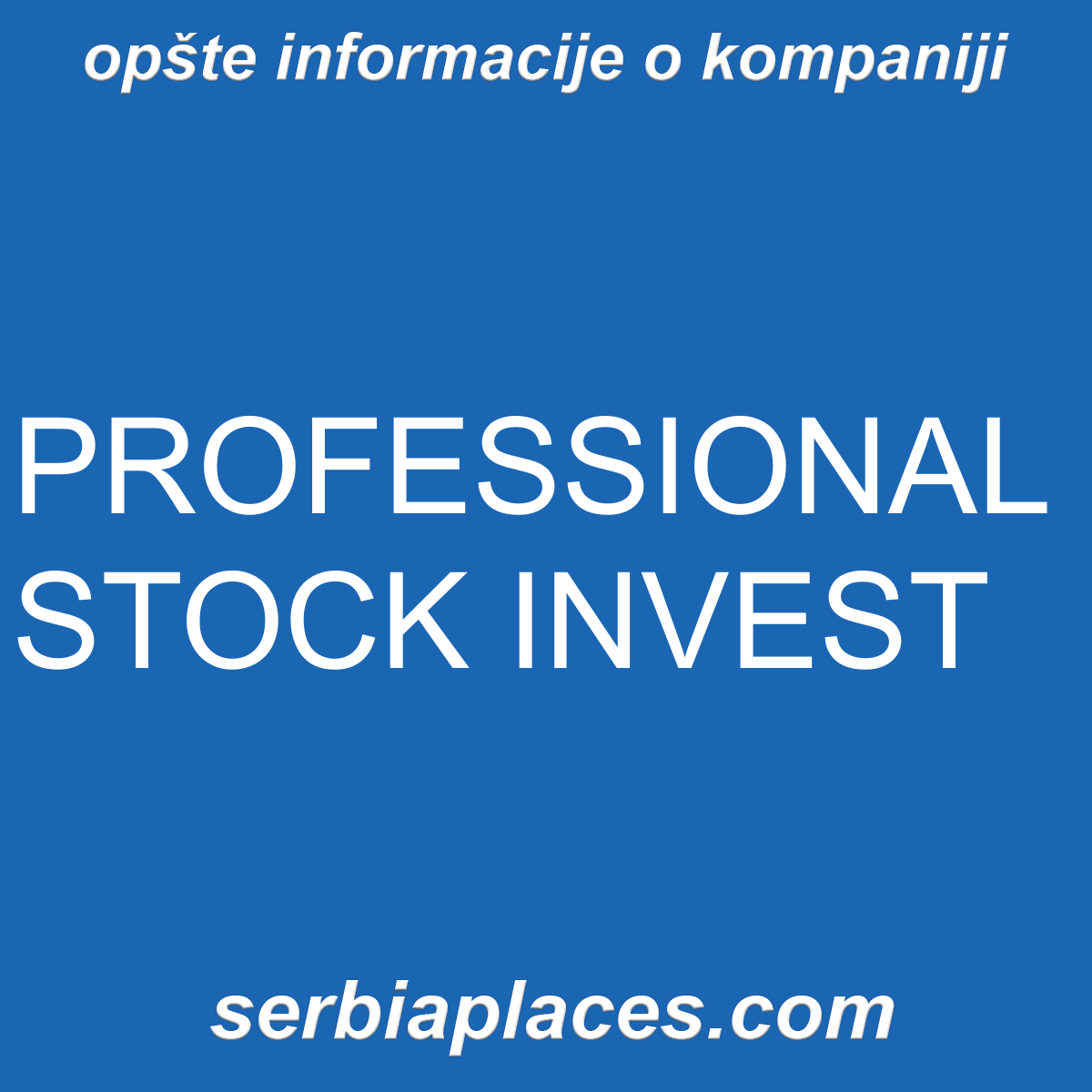 PROFESSIONAL STOCK INVEST