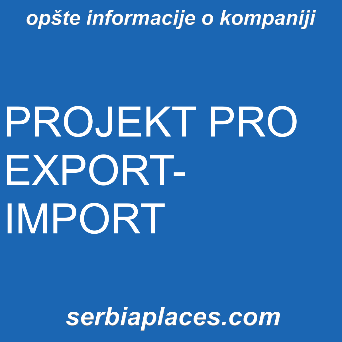 PROJEKT PRO EXPORT-IMPORT