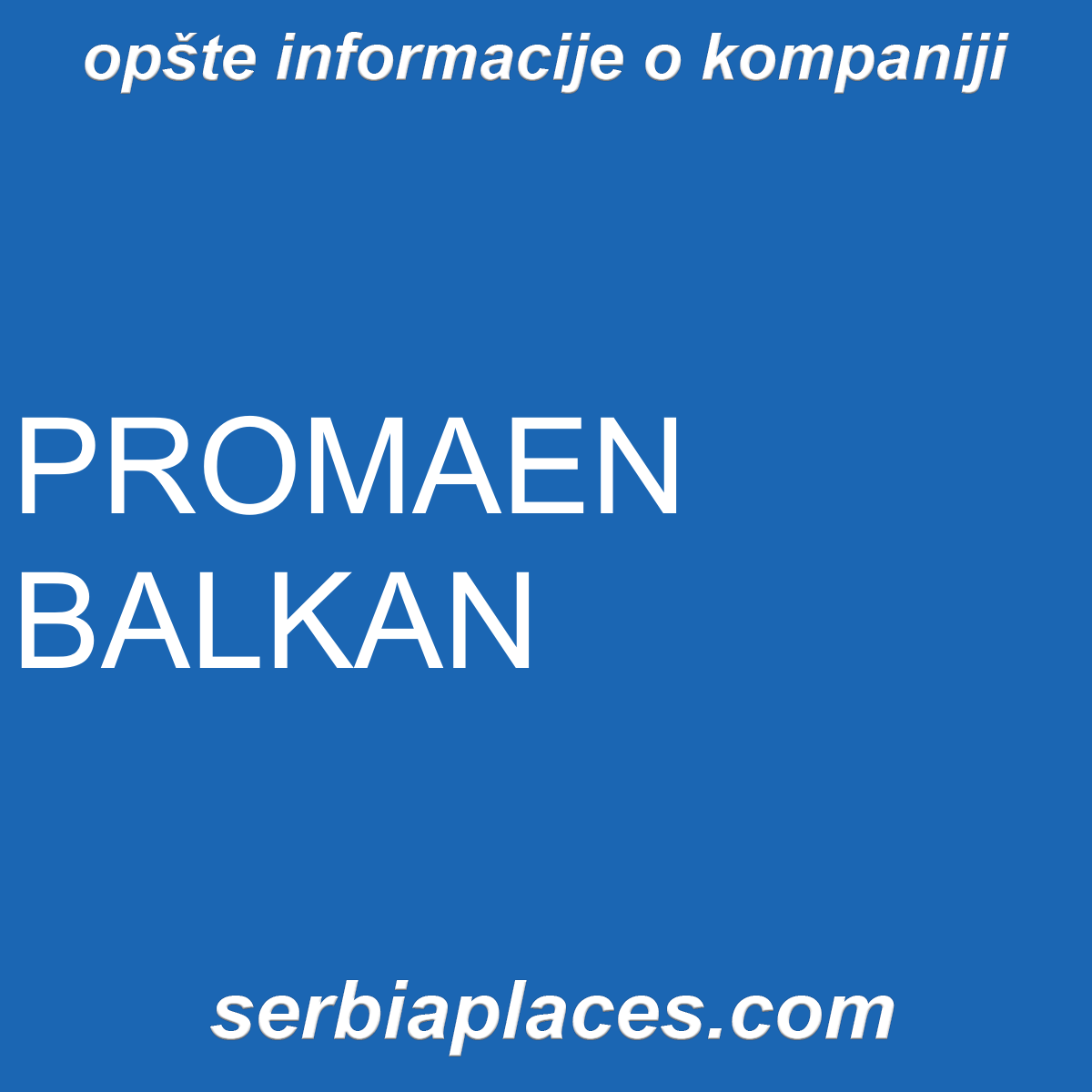 PROMAEN BALKAN