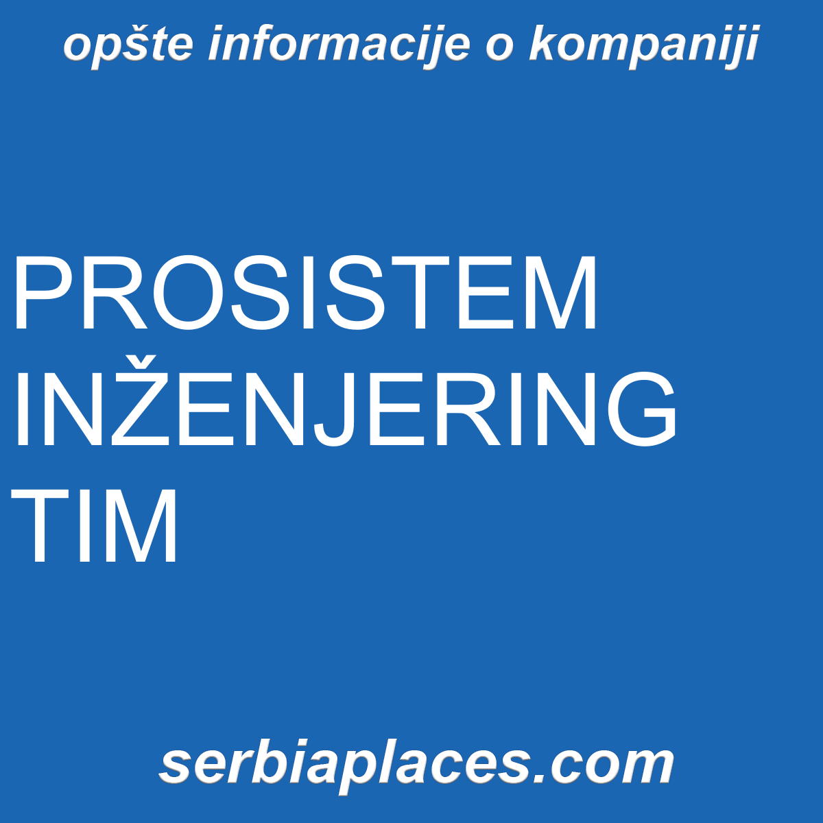 PROSISTEM INŽENJERING TIM