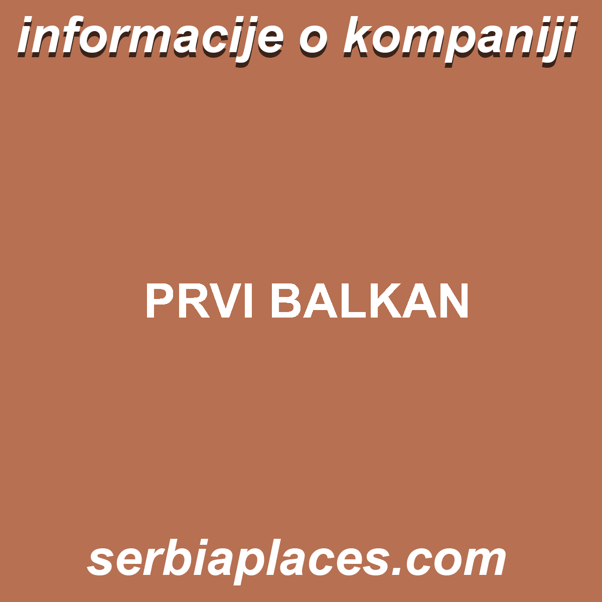 PRVI BALKAN