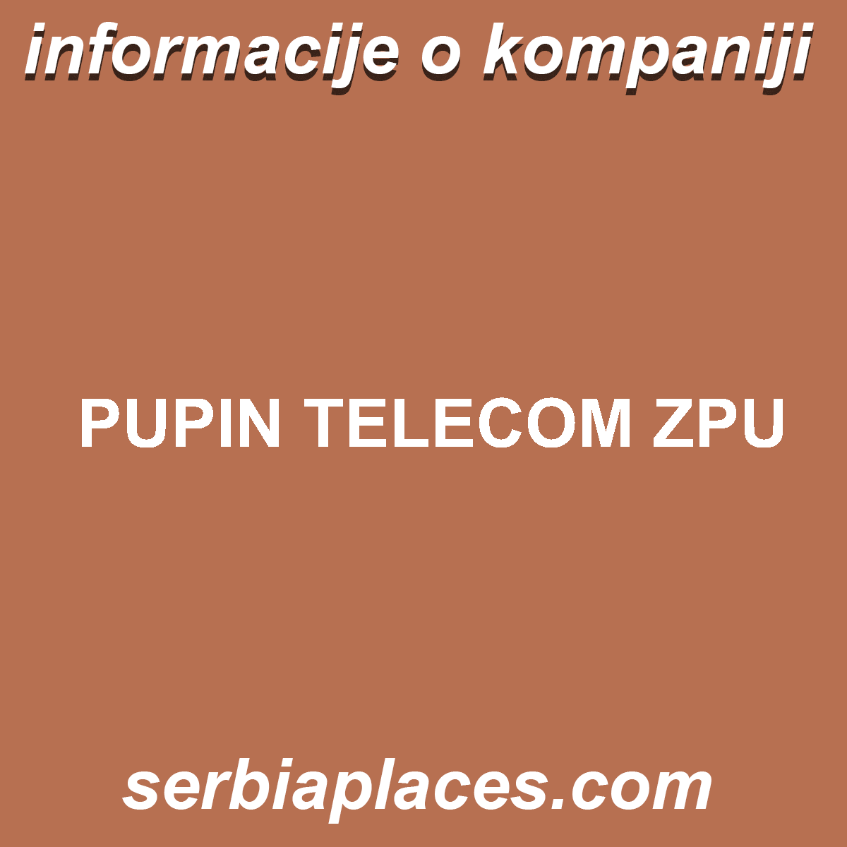 PUPIN TELECOM ZPU