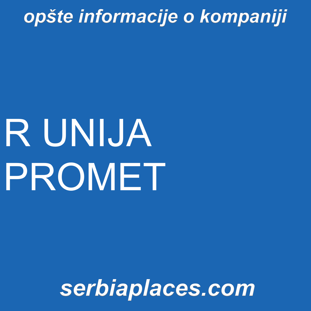R UNIJA PROMET