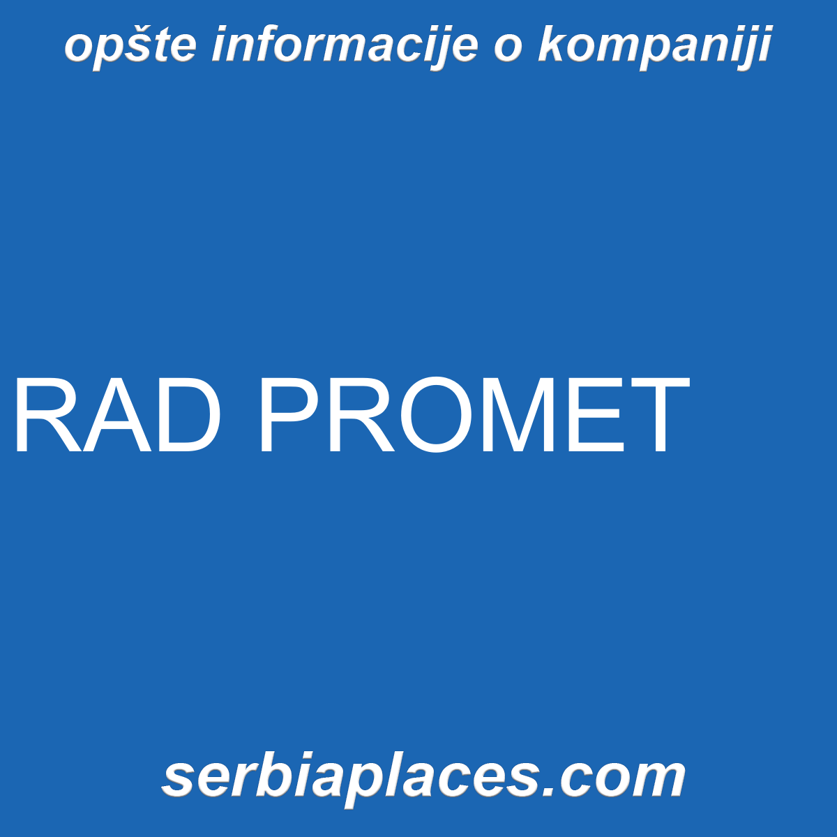 RAD PROMET
