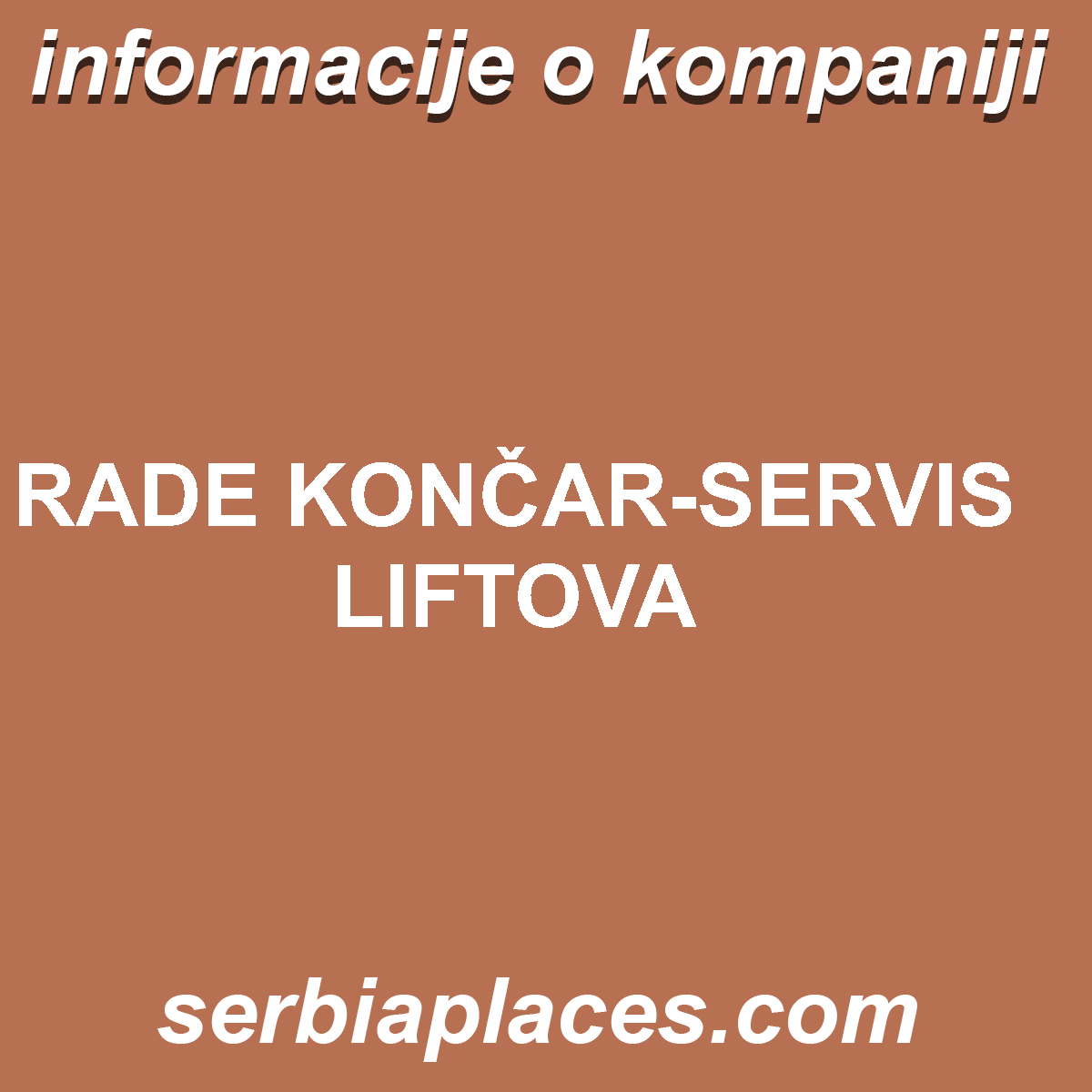 RADE KONČAR-SERVIS LIFTOVA