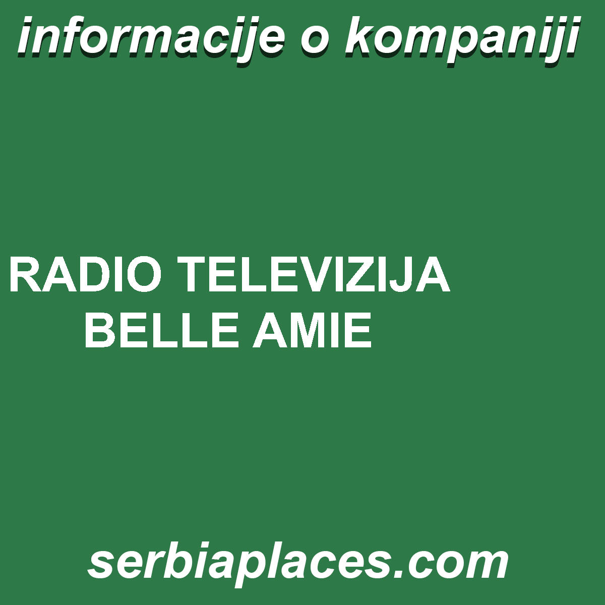 RADIO TELEVIZIJA BELLE AMIE