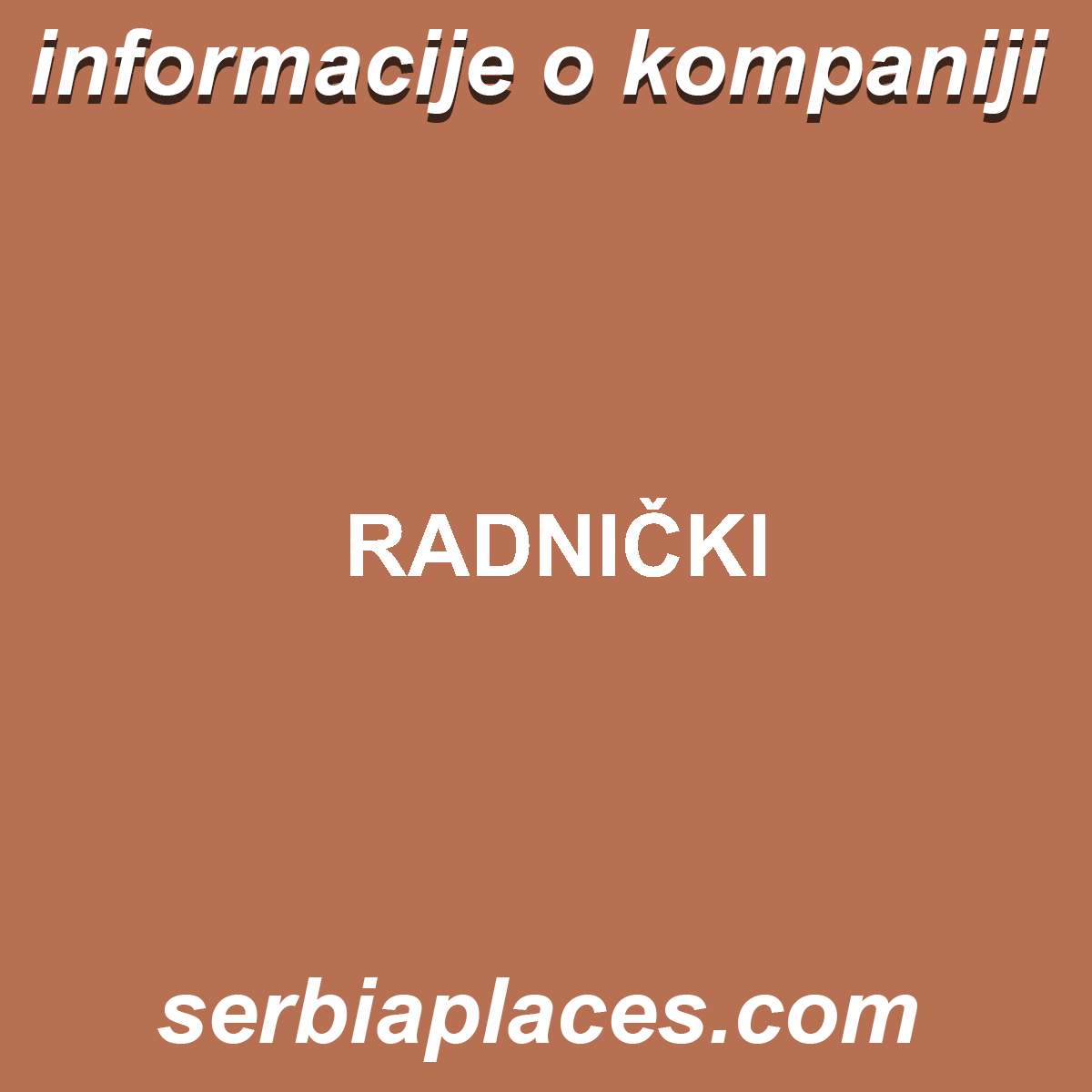 RADNIČKI