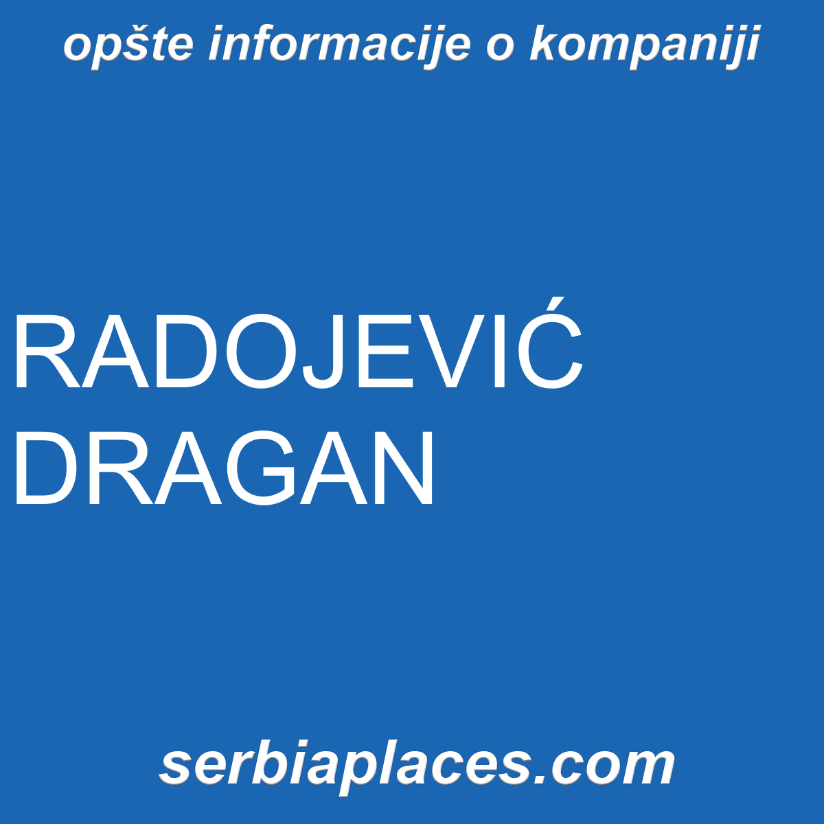 RADOJEVIĆ DRAGAN