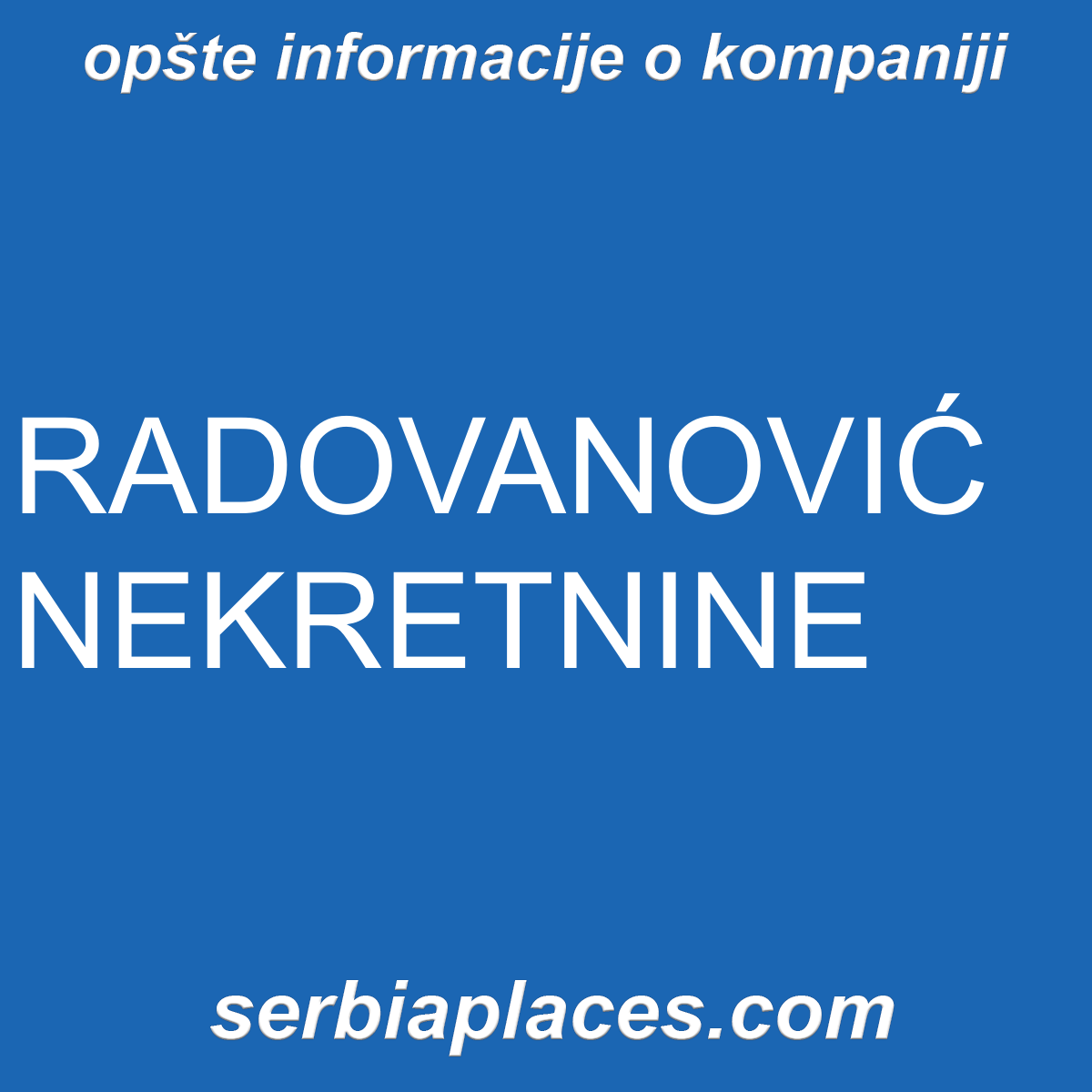 RADOVANOVIĆ NEKRETNINE