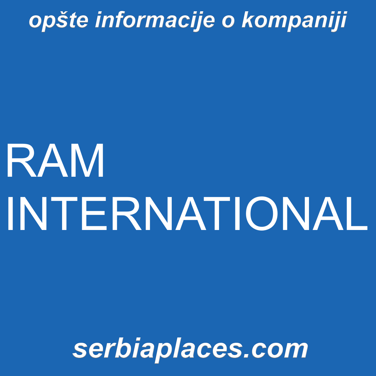 RAM INTERNATIONAL