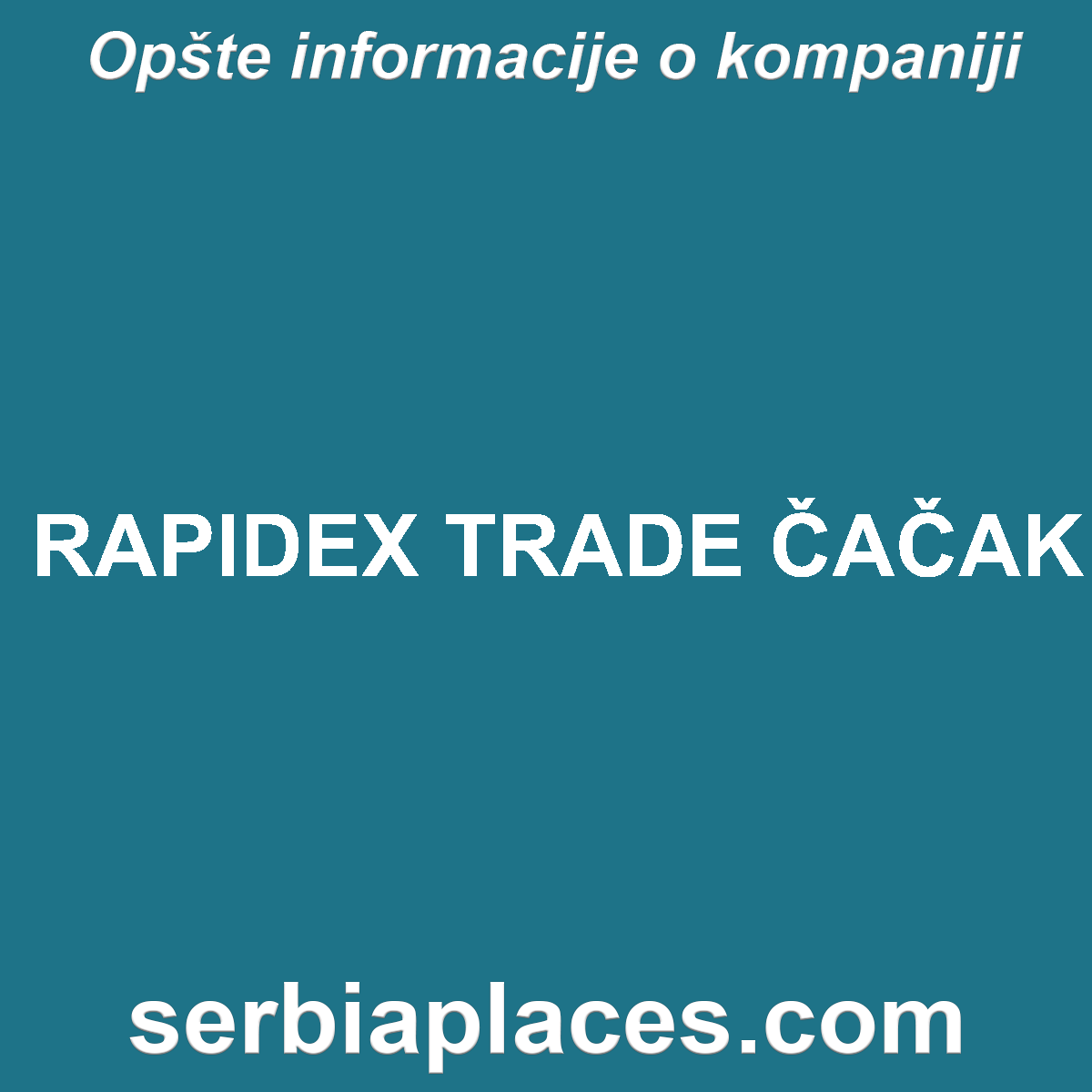 RAPIDEX TRADE ČAČAK