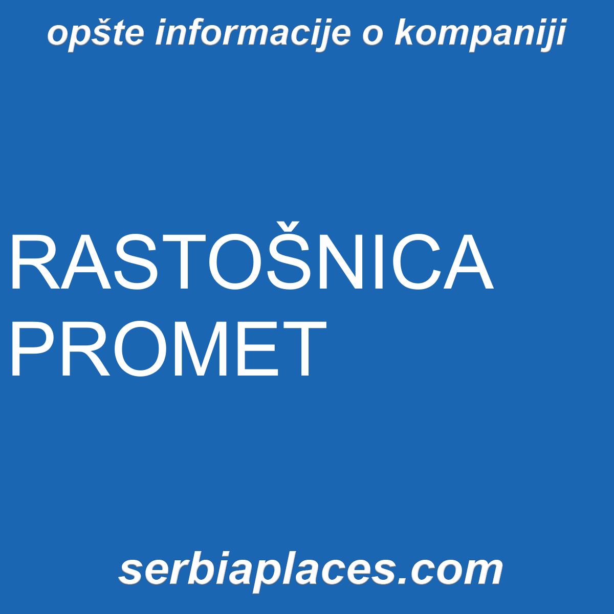 RASTOŠNICA PROMET