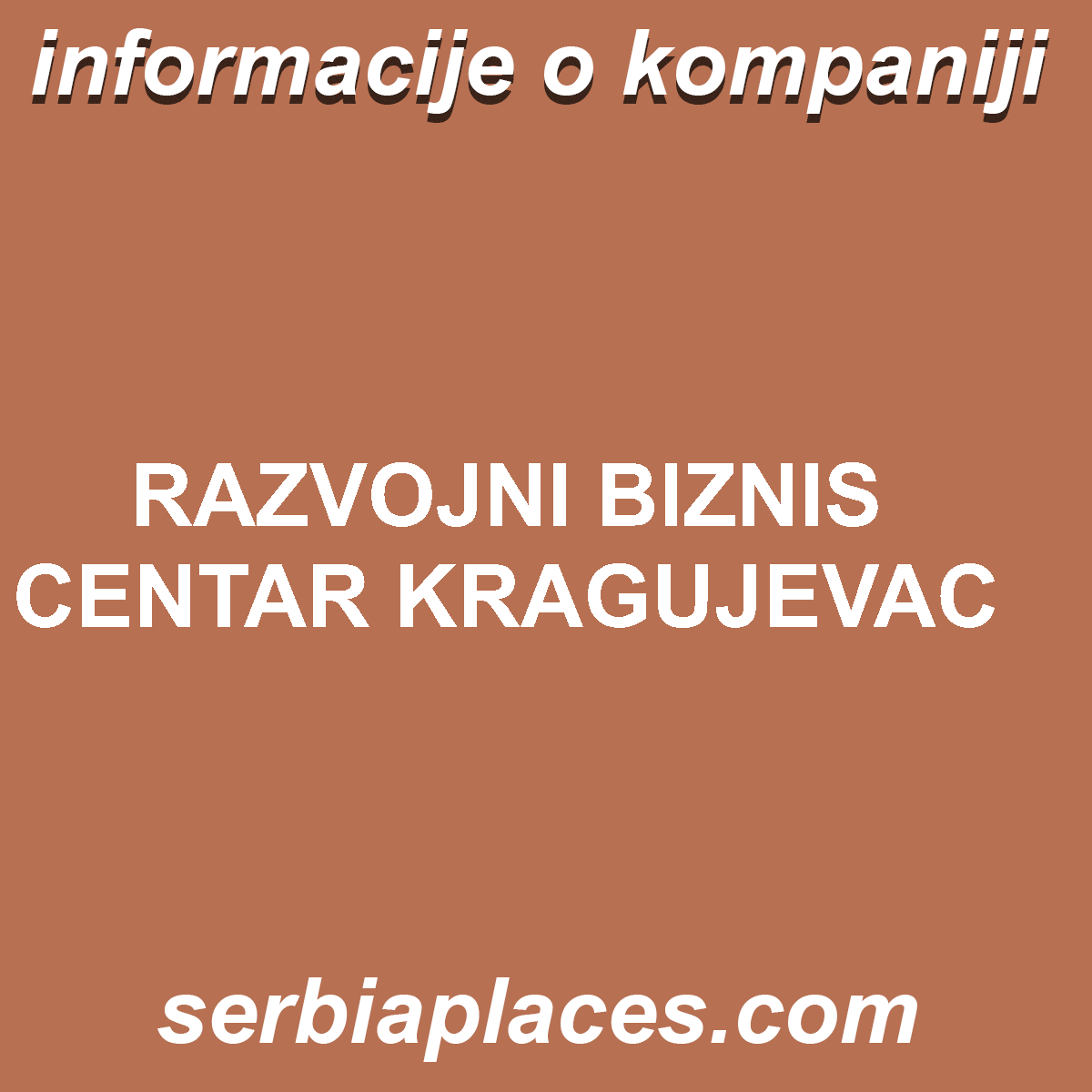 RAZVOJNI BIZNIS CENTAR KRAGUJEVAC