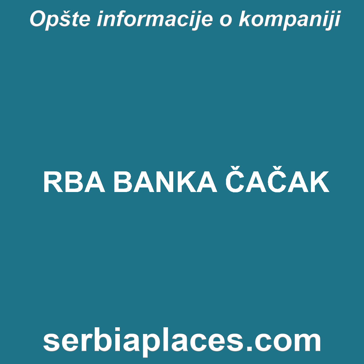 RBA BANKA ČAČAK