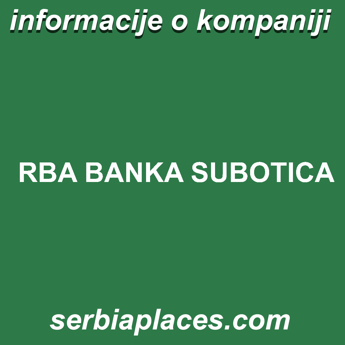 RBA BANKA SUBOTICA