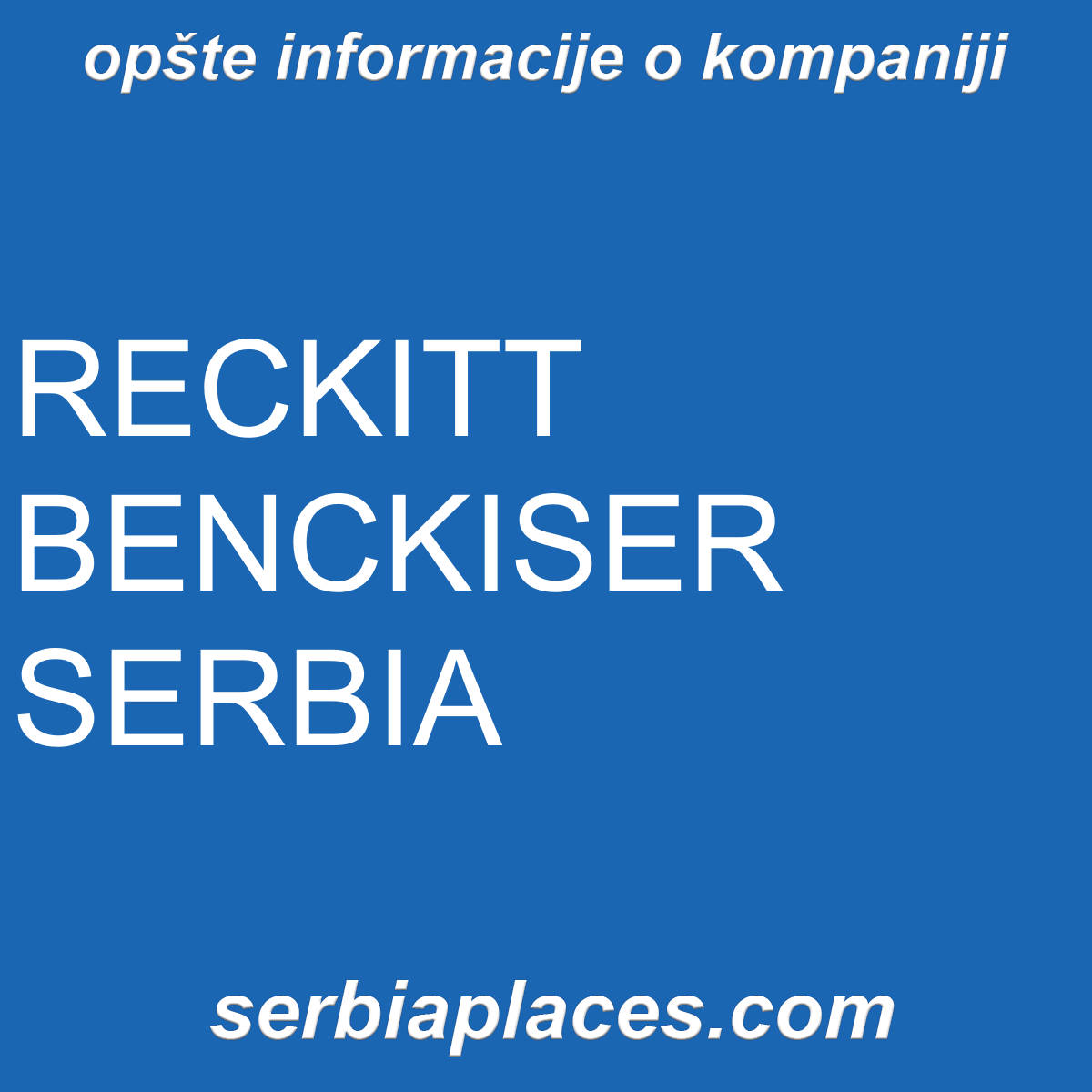 RECKITT BENCKISER SERBIA